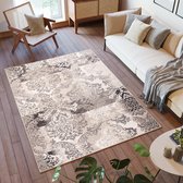 Tapiso Fiesta Vloerkleed Woonkamer Slaapkamer Creme Bloemen Design Modern Abstract Interieur Sfeervol Duurzaam Hoogwaardig Tapijt Maat - 200x200