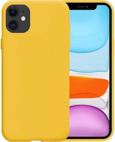 iPhone 11 Hoesje Siliconen Case Back Cover Hoes - iPhone 11 Hoesje Cover Hoes Siliconen - Geel