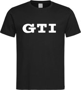 Zwart T shirt met Wit volkswagen "GTI logo" maat L