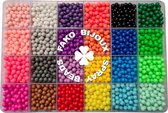 Fako Bijoux® - Magic Water Sticky Spray Beads Box - Klevende Waterkralen  - Waterparels - Kinderen - 24 Kleuren - 5mm - 3000 Stuks