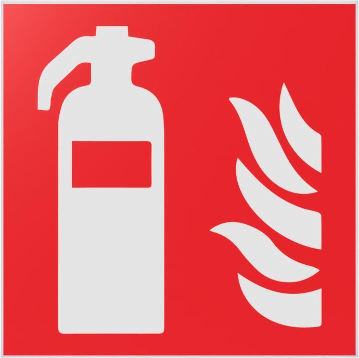 Pictogram Brandblusser 20x20cm - polypropeen - Geschikt voor binnen en buiten - Hoge kwaliteit Polypropeen