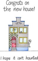 Haunted house - Verhuiskaart met envelop - Wenskaart - Verhuizing - Engels - Grappig
