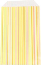 Fournituren zakjes stripes yellow 25 stuks