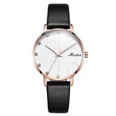 Longbo - Meibin - Dames Horloge - Zwart/Rosé/Wit - Ø 32mm (Productvideo)