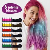 Haarkrijt - Hair Chalk - Haarkrijt Kam - Kerstcadeau Voor Kinderen - Pastelkrijt - Krijt - Haarkleuring - Regenboog Haarverf - Haarmascara - Kinderfeestje - Festival - Schoencadeautjes Sinterklaas - Feestje - Carnaval - Unicorn - Mermaid - 6 Kleuren