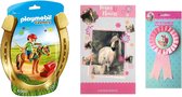 Playmobil - Country - Pony Bloem - 6968 - Paarde set - Stickers - Lintje -  broche - Speld