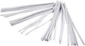 Chenilledraad - wit - L: 30 cm - dikte 6 mm - 50 stuk