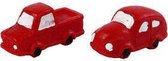 Miniatuur figuren, rood, H: 20 mm, L: 40 mm, 2 stuk/ 1 doos