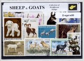 Schapen & Geiten – Luxe postzegel pakket (A6 formaat) : collectie van 50 verschillende postzegels van schapen & geiten – kan als ansichtkaart in een A6 envelop - authentiek cadeau
