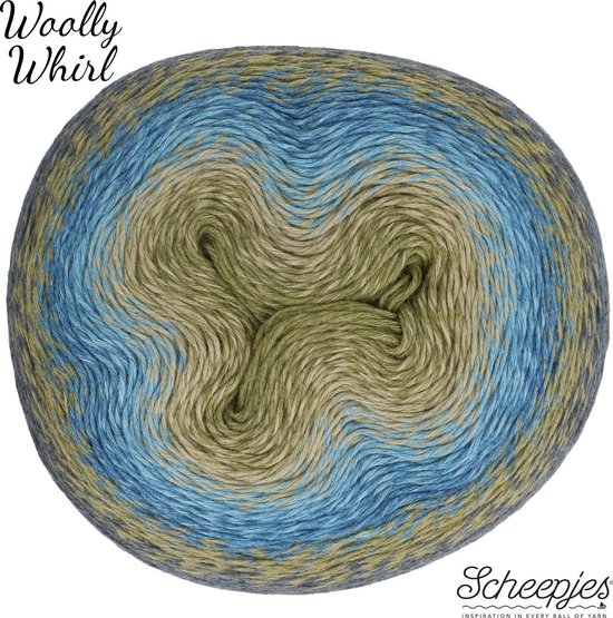 Foto: Scheepjes woolly whirl 1000m kiwi drizzle