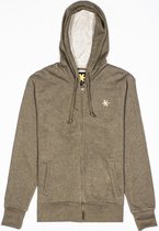 Osaka Zip Hoodie vest - Khaki Bruin - Mannen maat S