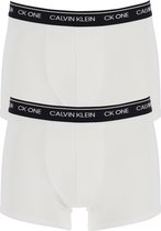 Calvin Klein CK ONE Cotton trunk (2-pack) - heren boxer normale lengte - wit -  Maat: S