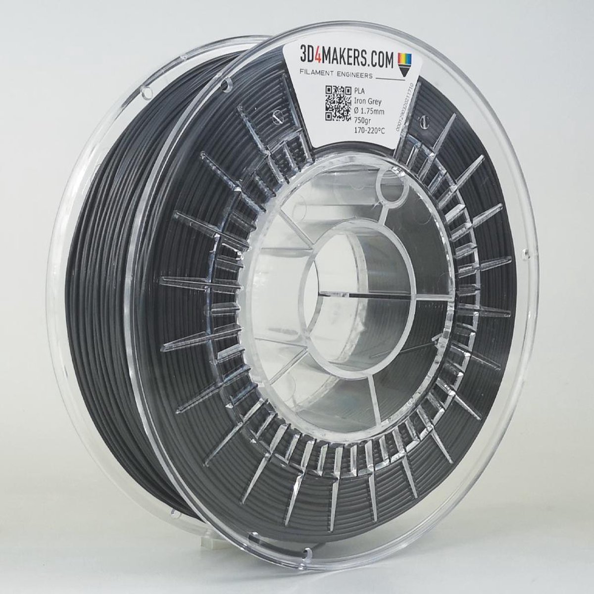 3D4Makers - PLA Filament - 1.75mm - 750 gram - Iron Grey