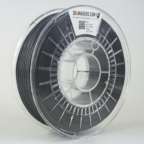 3D4Makers - PLA Filament - 1.75mm - 750 gram - Iron Grey
