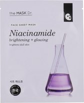 the Mask dr. - Niacinamide (B3) gezichtsmasker - sheet mask - glanzend, verhelderen en verfrissend - vermindert lijntjes en rode vlekjes