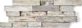 3D Houtstrips Teakhout ''Luxor Gunsmoke'' 56 x 20 cm | Pakinhoud: 9 panelen = 1 m²