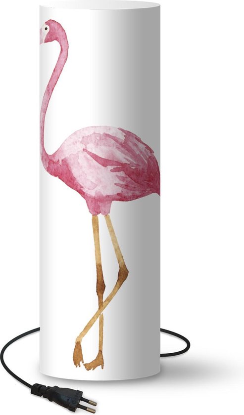 Lampe illustrations Animaux - Illustration aquarelle de flamant rose - 70  cm de haut -... | bol.com