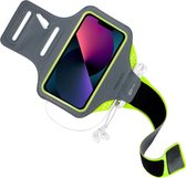 Mobiparts Comfort Fit Sport Armband Apple iPhone 13 Mini Neon Groen