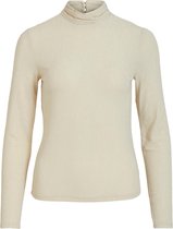 VILA VISHINNI L/S GLITTER TOP Frosted Almond Dames Top - Maat XS