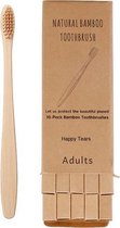 Happy Tears | Bamboe tandenborstel (zacht) | Vanaf 1 stuk | Natural Bamboo | Bamboo tandenborstel | 100% BPA-vrij | natuurlijk afbreekbaar | Bruin