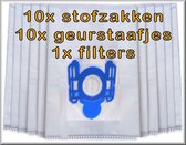 Koop 10x Universele stofzuigerzakken  + 1 Filter AEG GR28 / 5000 Serie dan krijgt u extra 10 geurstaafjes