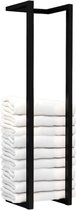 Handdoekenrek Zwart – Luxe Rek - Industrieel – RVS - Handdoekhouder - 90x25x20 CM - Mat Zwart - Staal