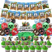 TDR-Game Thema Party Decoratie Minecraft Verjaardagsfeestje Set -52 Delige Set