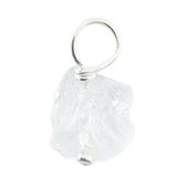 Ruwe Edelsteen Hanger Witte Calciet 925 Zilver (8 – 12 mm)