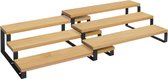 Segenn's Kruidenrekken - Kruidenplankje - Kruidenrek - Keuken Planken - set van 2 - Elk met 3 planken - Bamboe - Uitschuifbaar - Stapelbaar - voor Bijkeuken - Keuken - Werkblad - N