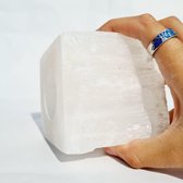 SamStone cube sélénite 800 Gramme blanc