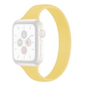 Silicagel Effen kleur krimpende geldvervangende horlogebanden uit één stuk, maat: S 126x14 mm voor Apple Watch Series 6 & SE & 5 & 4 44 mm / 3 & 2 & 1 42 mm (geel)