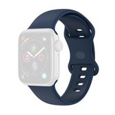 Siliconen vervangende horlogebanden, maat: kleine code voor Apple Watch Series 6 & SE & 5 & 4 44 mm / 3 & 2 & 1 42 mm (marineblauw)