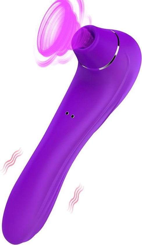 Quarrel Intense 2 in 1 Luchtdruk Vibrator Paars - Waterproof G-spot & Clitoris Stimulator - Seks speeltjes