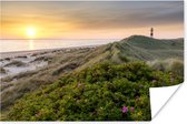 Waddenzee bij het groene eiland Sylt Poster 180x120 cm - Foto print op Poster (wanddecoratie woonkamer / slaapkamer) / Zeeën en meren Poster / Zee en Strand XXL / Groot formaat!