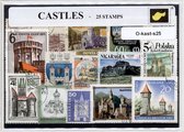 Kastelen – Luxe postzegel pakket (A6 formaat) : collectie van 25 verschillende postzegels van kastelen – kan als ansichtkaart in een A6 envelop - authentiek cadeau - kado - geschenk - kaart - fort - kasteel - middeleeuwen - kasteelheer - castle