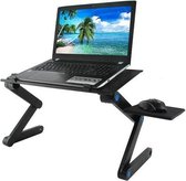 Opvouwbare Laptoptafel - Laptopstandaard - USB Koeling - Met muismat - Instelbaar in verschillende standen - 360° - Ergonomisch - 27X48X48CM
