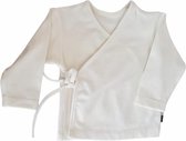 Newborn Overslag Shirtje Handmade Limitid edition Maat 62 ecru/roomwit