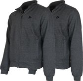 2 Pack Donnay sweater zonder capuchon - Sporttrui - Heren - Maat L - Charcoal