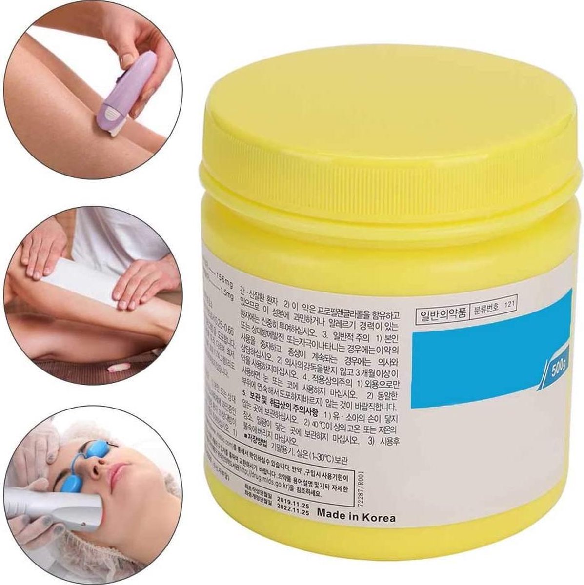 Crème anesthésiante de tatouage, 500g Épilation corporelle Piercing Crème de tatouage...