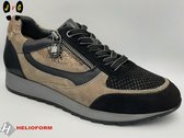 Helioform dames sneaker K-breedte, H230 zwart/kaki, Maat 39