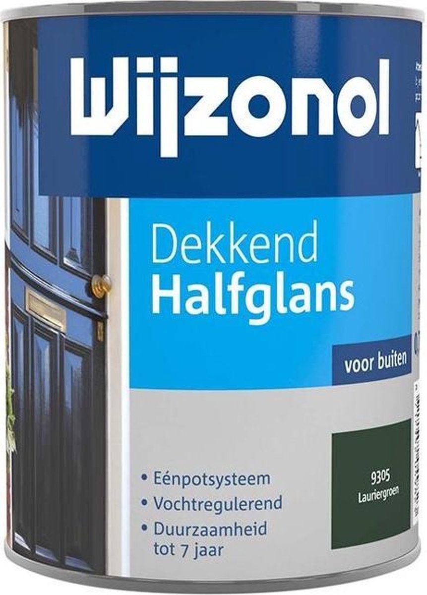 Wijzonol Dekkend Halfglans - 0,75l - 9305 - Lauriergroen