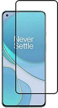 OnePlus 8T Screenprotector - Full Cover Screenprotector - Gehard Glas - Zwart