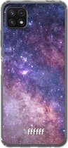 6F hoesje - geschikt voor Samsung Galaxy A22 5G -  Transparant TPU Case - Galaxy Stars #ffffff