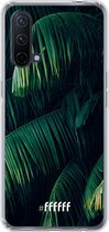 6F hoesje - geschikt voor OnePlus Nord CE 5G -  Transparant TPU Case - Palm Leaves Dark #ffffff