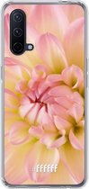 6F hoesje - geschikt voor OnePlus Nord CE 5G -  Transparant TPU Case - Pink Petals #ffffff