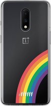 6F hoesje - geschikt voor OnePlus 7 -  Transparant TPU Case - #LGBT - Rainbow #ffffff