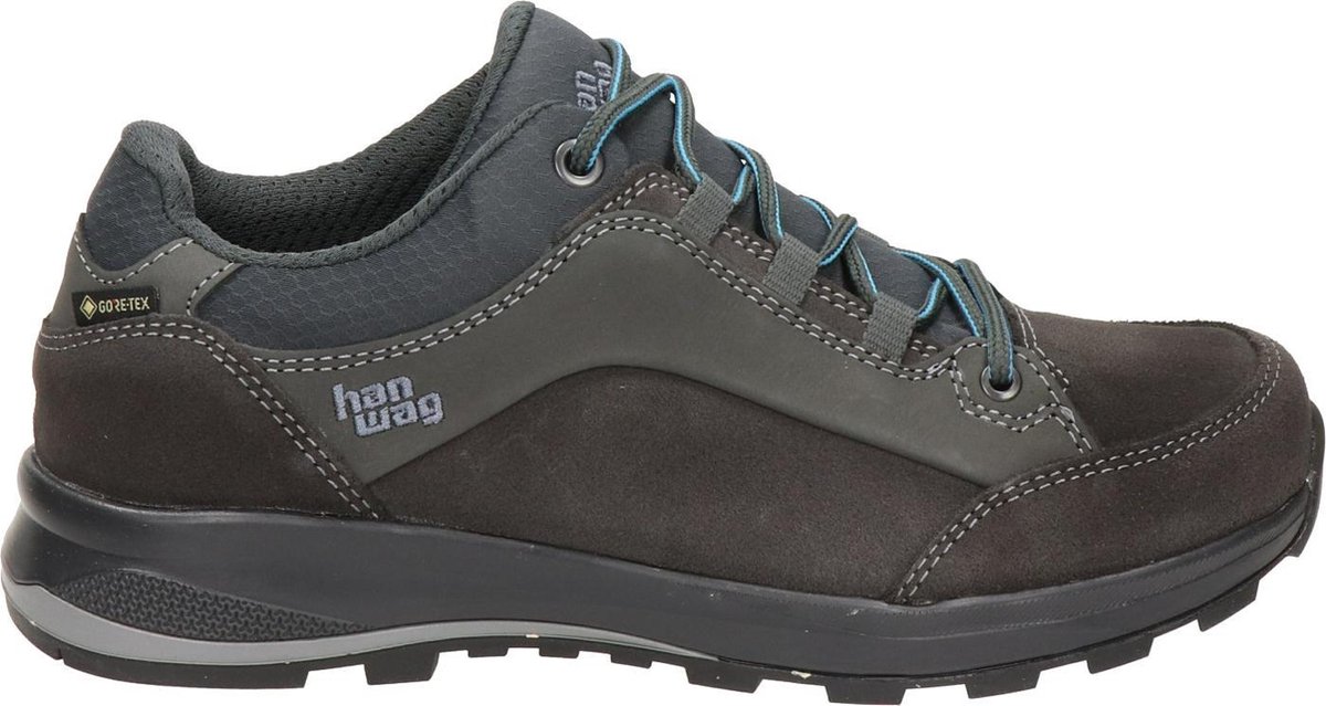 Hanwag Banks Low Lady GTX Dames waterdichte lage wandelschoenen Asphalt/Ocean Grijs