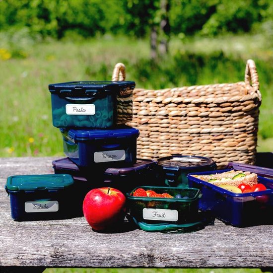 Contenants pour aliments frais Lock & Lock ECO | Boîte à lunch | Boîtes à collations - Set de 5 pièces - Rectangulaires