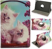 Samsung Galaxy Tab A7 Lite 8.7 inch Hoes - Draaibare Tablet Case Met Print - Katten