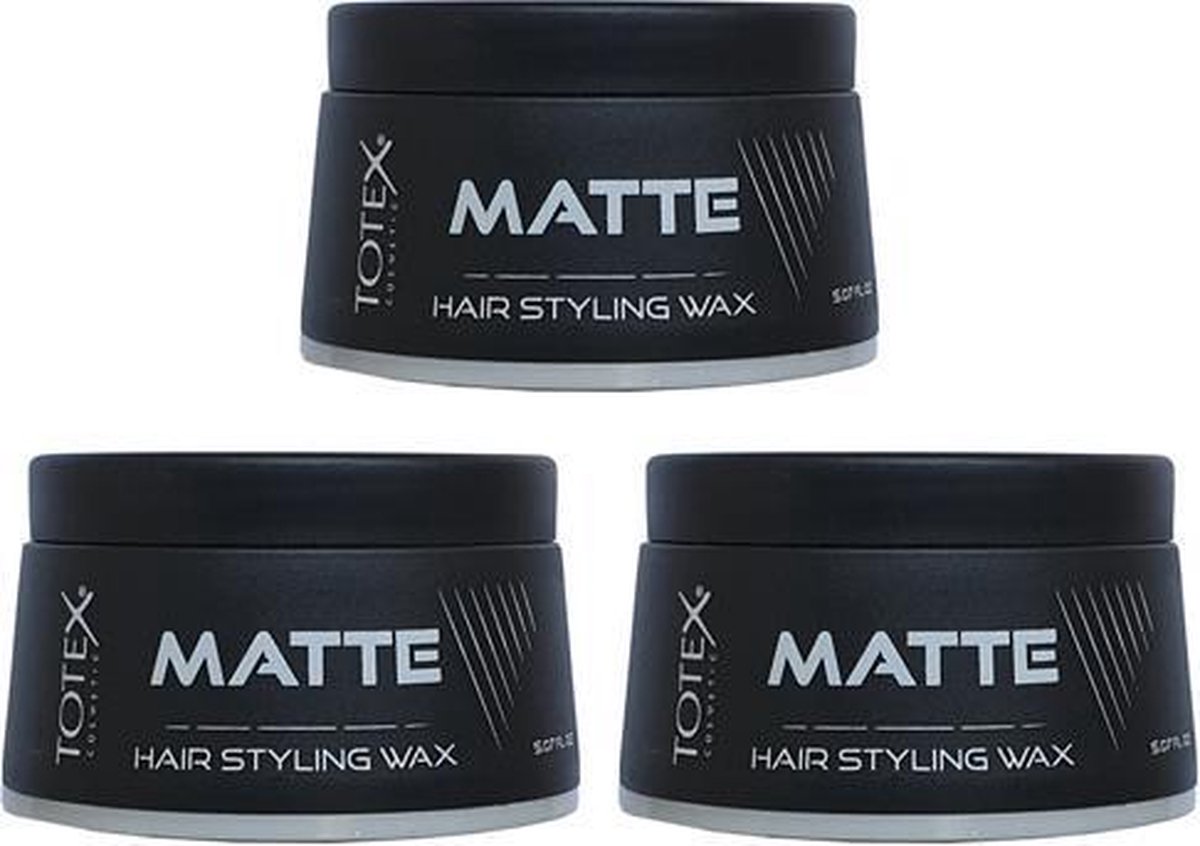 Totex Cosmetic Matte Hair Styling Wax 3 x 150 mL
